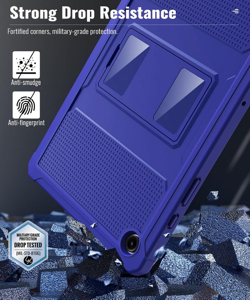 MoKo Case Fit Galaxy Tab A11+ Plus/A9+ 11-Inch 2025/2023, Shockproof Full Body Rugged Stand Back Cover with Built-in Screen Protector for Galaxy Tab A11+/A9 Plus Tablet, Sapphire Blue - Image 4